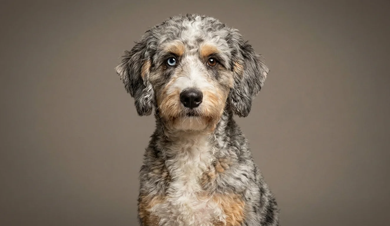 Aussiedoodle portrait