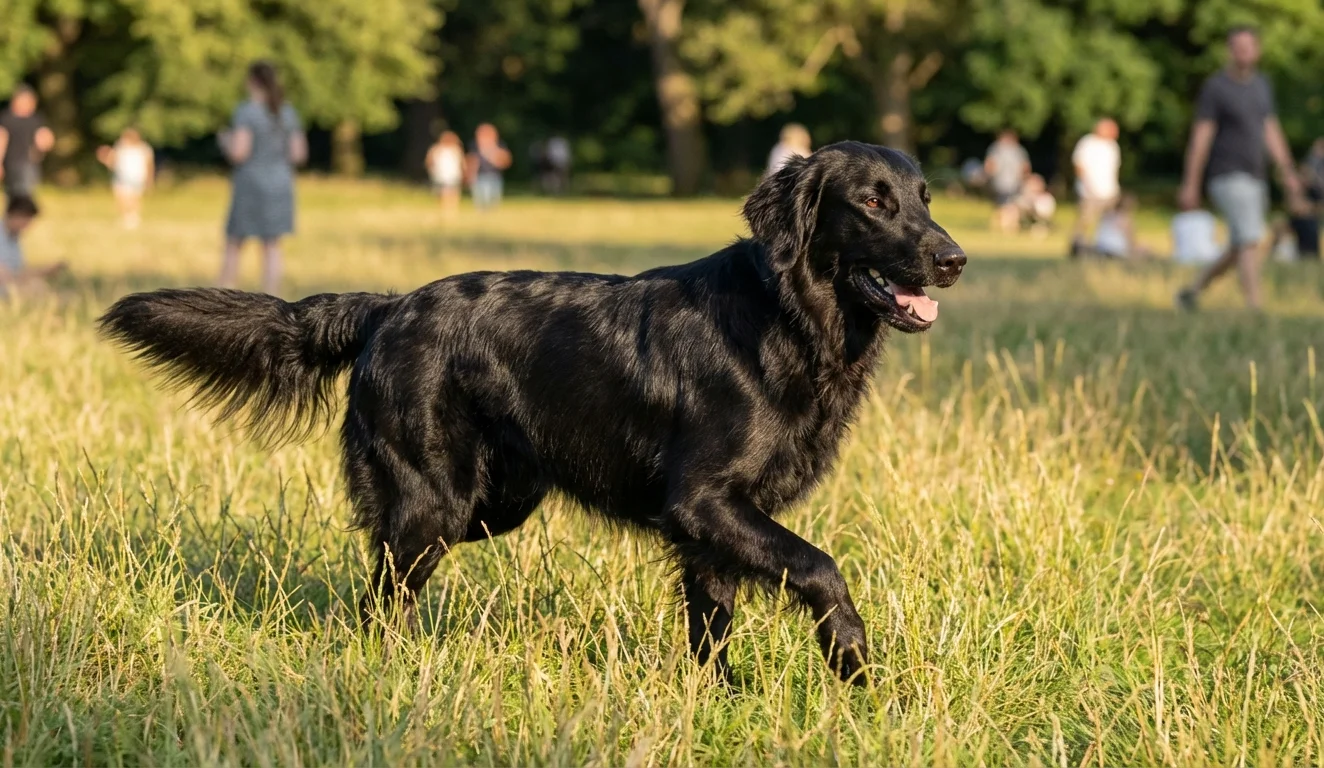 Flat-Coated Retriever full body