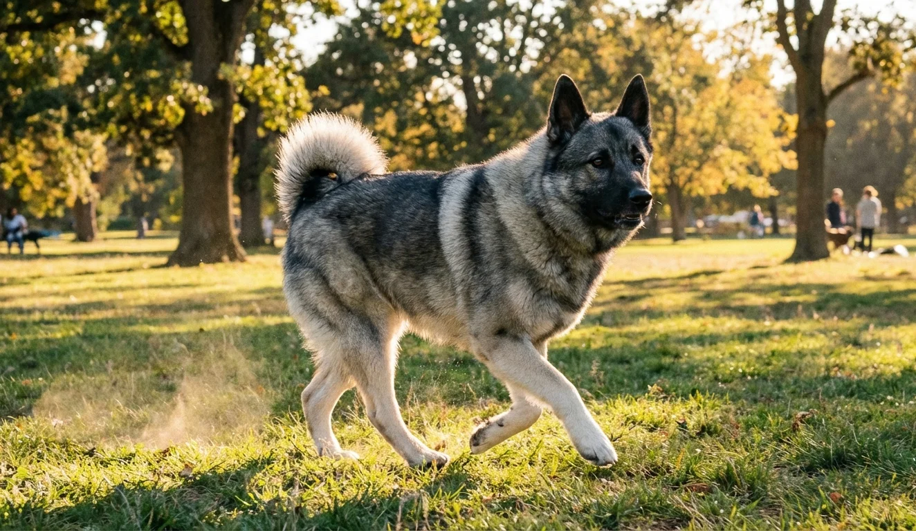 Norwegian Elkhound full body