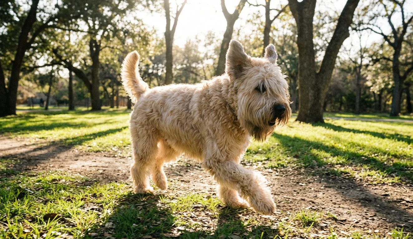 Soft Coated Wheaten Terrier full body